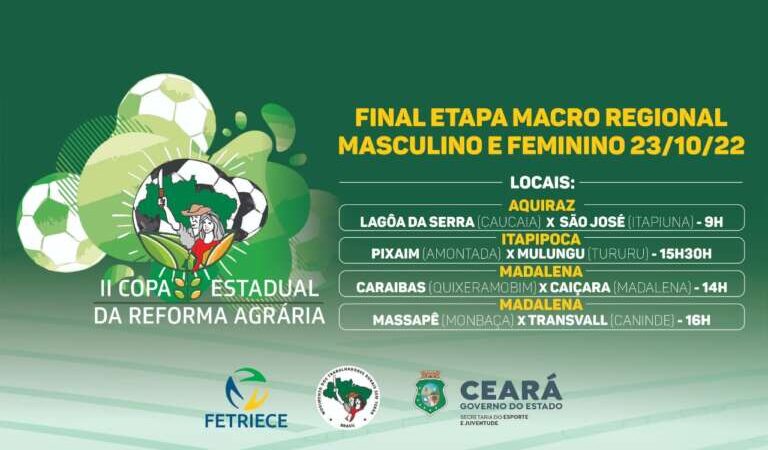 Copa da Reforma Agrária tem etapa macrorregional neste fim de semana