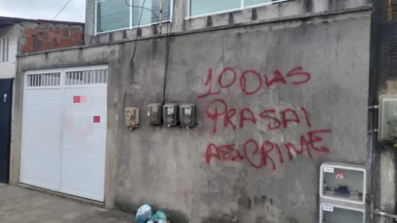 Pichações com ameaça ordenam moradores a saírem de casa no Ceará; polícia investiga