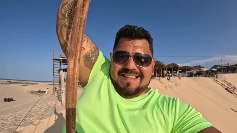 Turista gravou queda de tirolesa que o levou à morte em Canoa Quebrada; veja