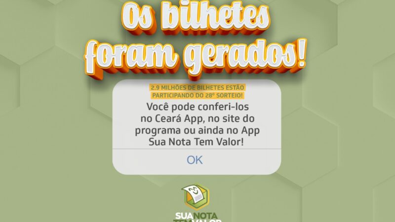 Sua Nota Tem Valor: participantes já podem consultar bilhetes para o 28º sorteio