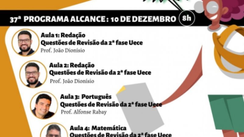 Alcance.Enem faz aulas de revisão para a 2ª fase do vestibular da UECE