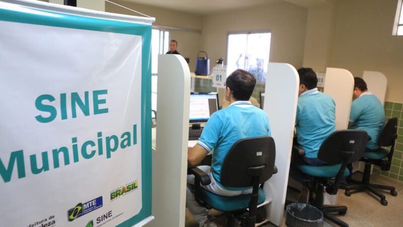 Sine Municipal oferta 1.226 vagas de trabalho em Fortaleza