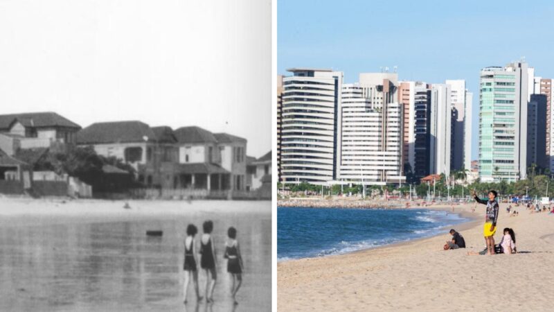 Das casas de palha aos arranha-céus: como a orla de Fortaleza mudou nos últimos 100 anos