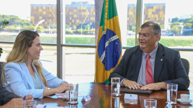 Em reunião com ministro Flávio Dino, vice-governadora Jade Romero solicita revisão de medida que põe sigilo em dados de agressores de mulheres