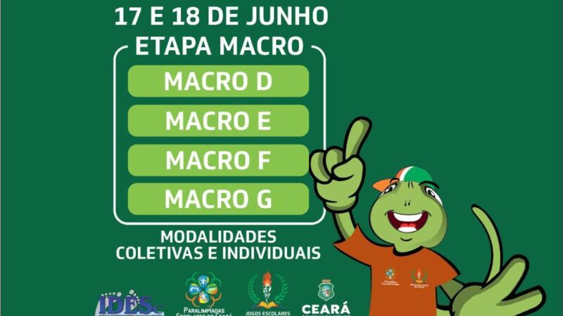 Sesporte realiza competições das etapas Macros Regionais D, E, F e G dos Jogos Escolares do Ceará 2023