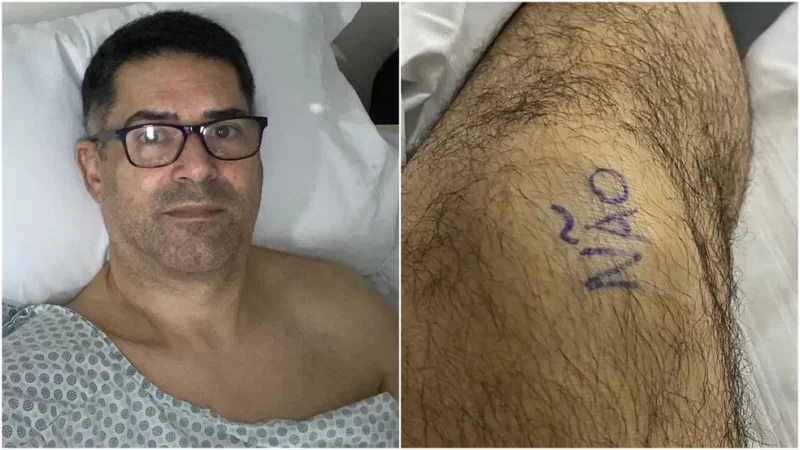 ‘Não’ escrito na pele é sugerido pelo Ministério da Saúde para evitar cirurgia na parte errada do corpo