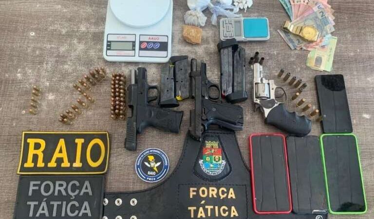 Seis pessoas são capturadas e oito armas e 507 munições são apreendidas durante ações conjuntas em Itarema