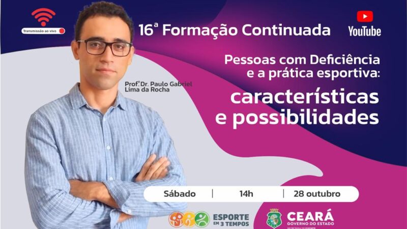 Projeto Esporte em 3 Tempos realiza 16ª capacitação com o tema deficiência e a prática eportiva