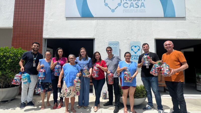 Alece doa 260 quilos de tampinhas para assistência a pacientes atendidos pelo Crio