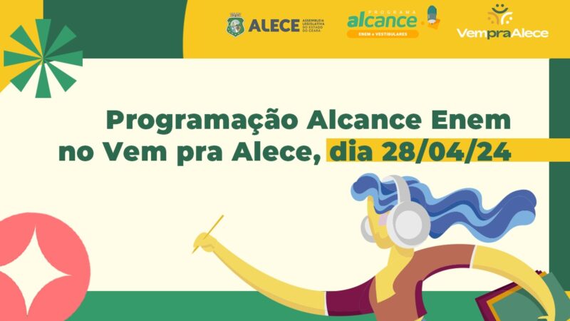 Alcance Enem participa do Vem pra Alece com aulão aberto ao público neste domingo