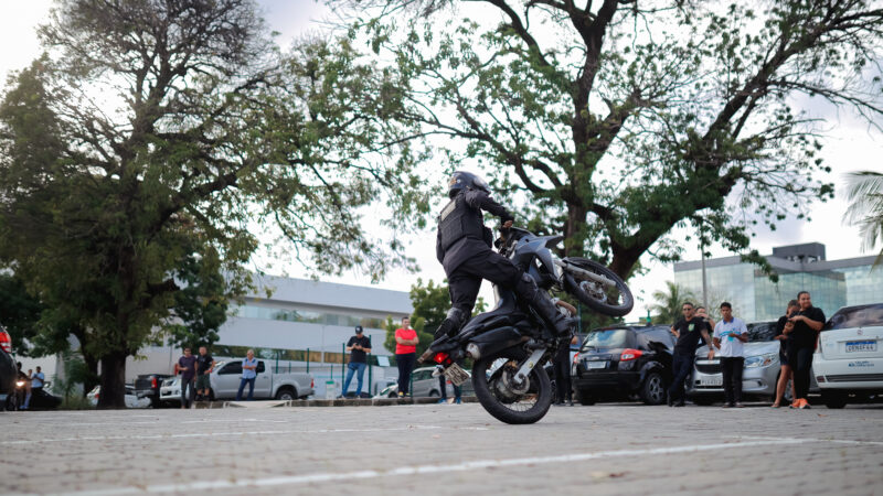 Habilidade sobre duas rodas: apresentação do Raio Show, da PMCE, encerra programação do Mundo SSPDS