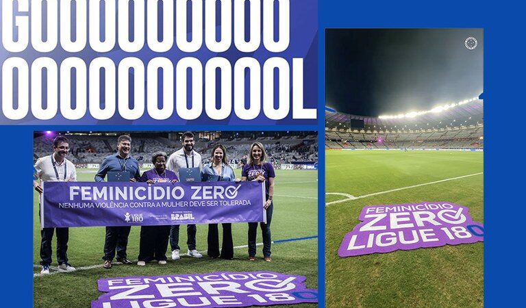 Mobilização nacional pelo fim do feminicídio marca mais um gol, no Mineirão