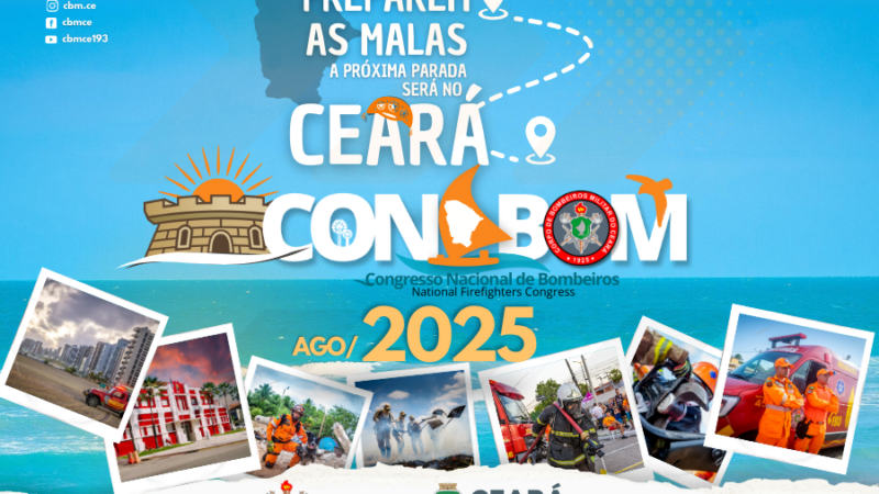 Ceará será palco do Conabom 2025, maior congresso de bombeiros da América Latina
