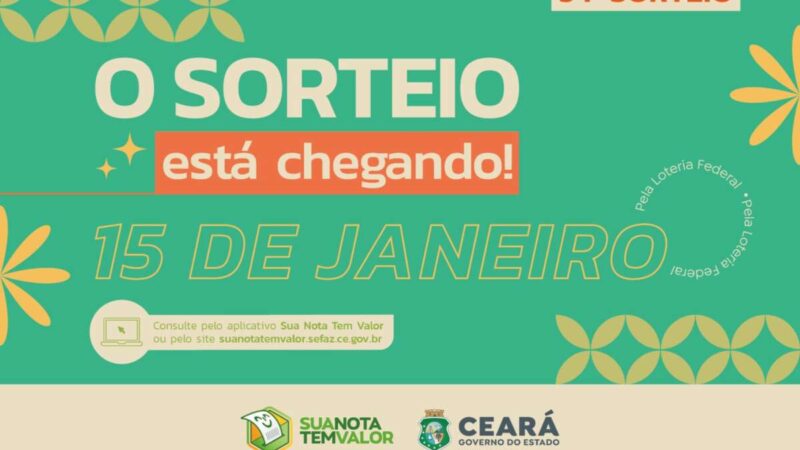54º sorteio do Sua Nota Tem Valor está chegando: será nesta quarta-feira (15)