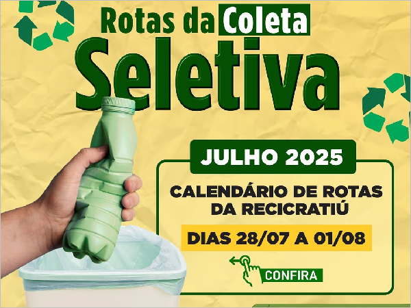 COLETA SELETIVA: CONFIRA O CALENDÁRIO!