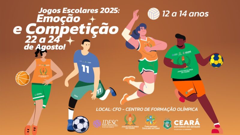 Sesporte realiza a penúltima rodada dos Jogos Escolares do Ceará da etapa estadual