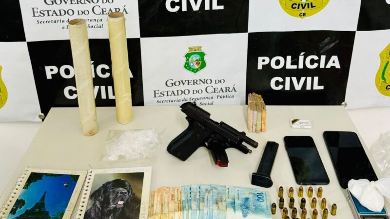 Polícia Civil captura em flagrante suspeito de tráfico de drogas na Região do Cariri