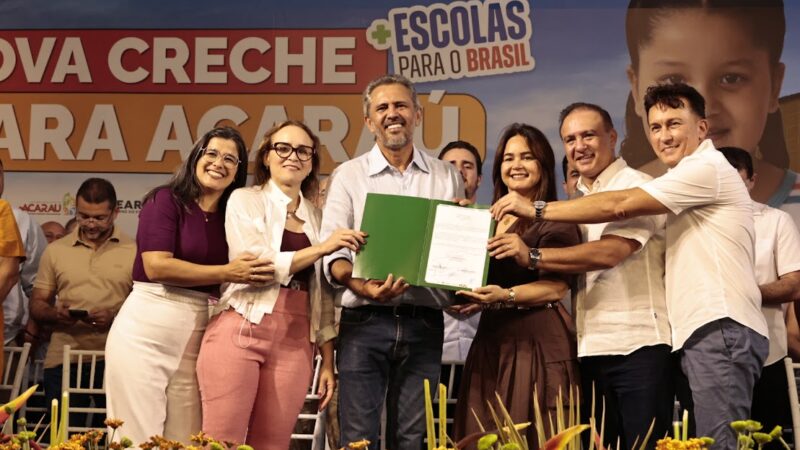 Governo do Ceará e Ministério da Educação entregam creche e autorizam obras educacionais em Acaraú