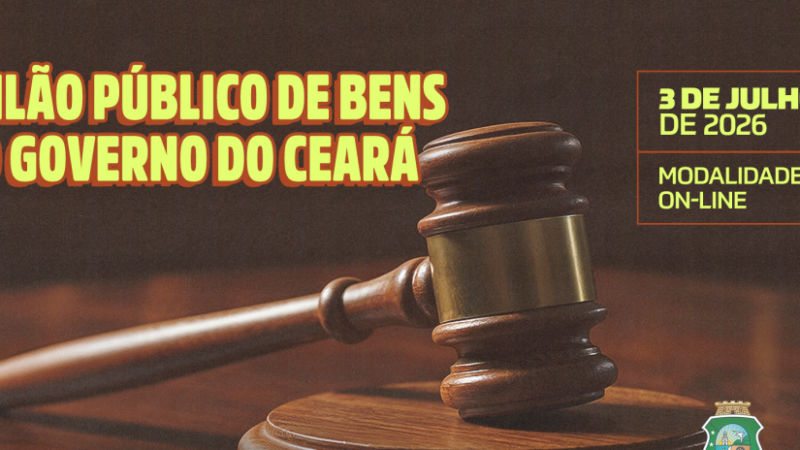 Seplag-CE realiza novo leilão de bens e veículos com 346 lotes disponíveis